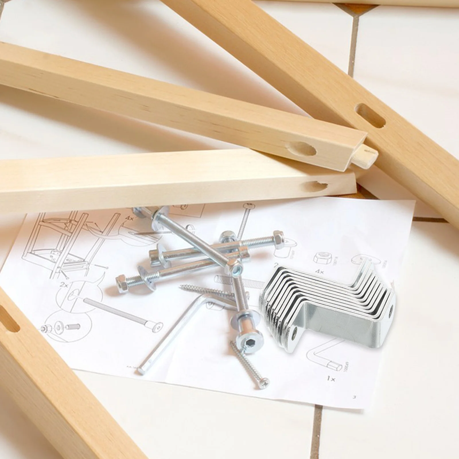 10Pcs Z-Shaped Right Angle Frame Corner Code Canvas Offset Clamps for Picture Frame Stabilizing Gallery Exhibitions Home