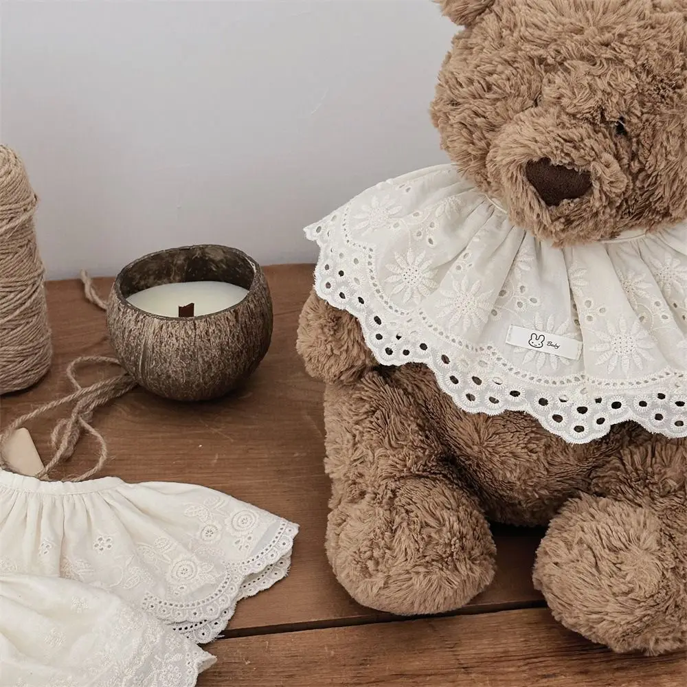 New Lace Embroidery Bib Round Collar Hollow Bib Scarf Sweet Infants Saliva Towel