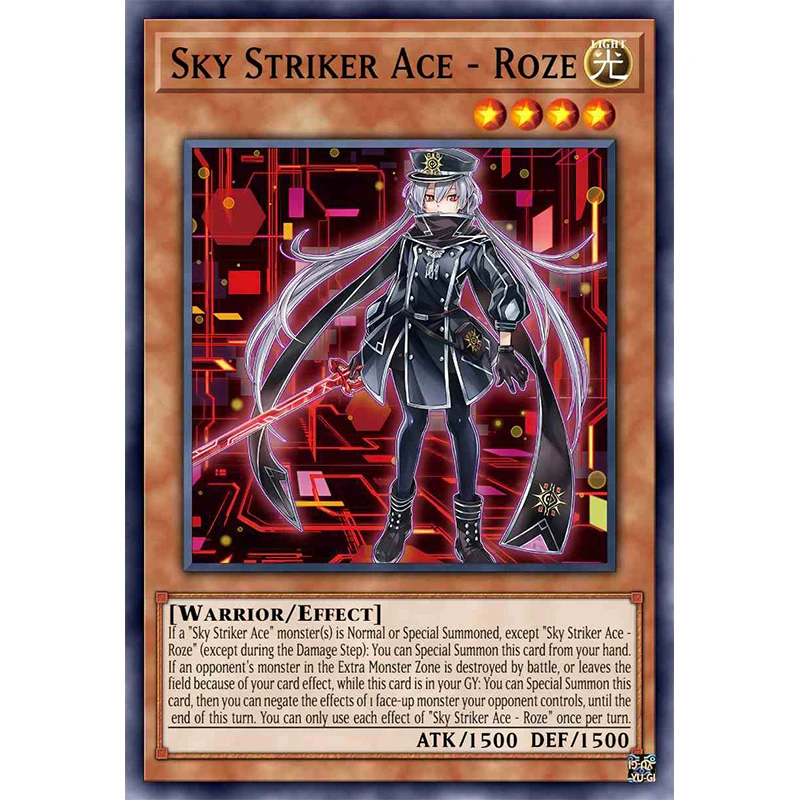 Yu-Gi-Oh! DIY Chinese/Japanese/English Card Sky Striker Ace series Anime Cartoon Board Game Collection Card Festival gifts