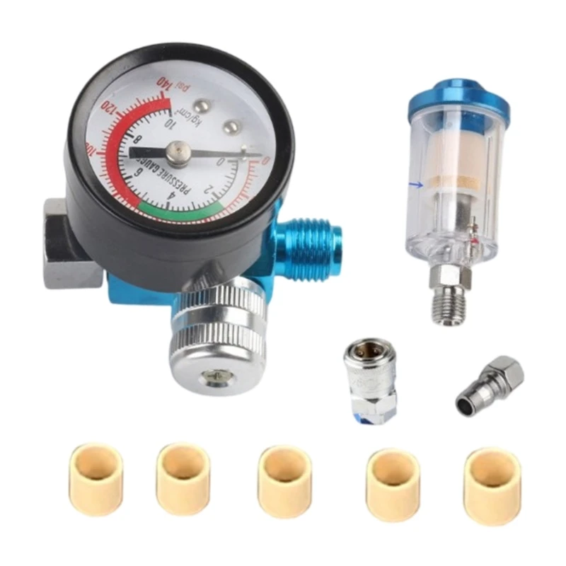 

Sprays Guns Air Regulator Gauges Oil Water Separators Filter 1/4in Thread Pneumatic