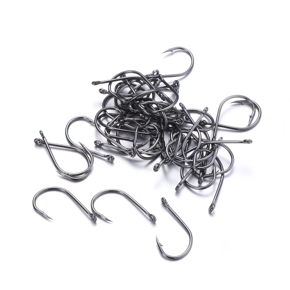

100 pcs Boxed Saltwater Freshwater Bait Lure Lure Hook Tackle Durable Carbon Steel For Bass Pike Fishing Tackle Salmon