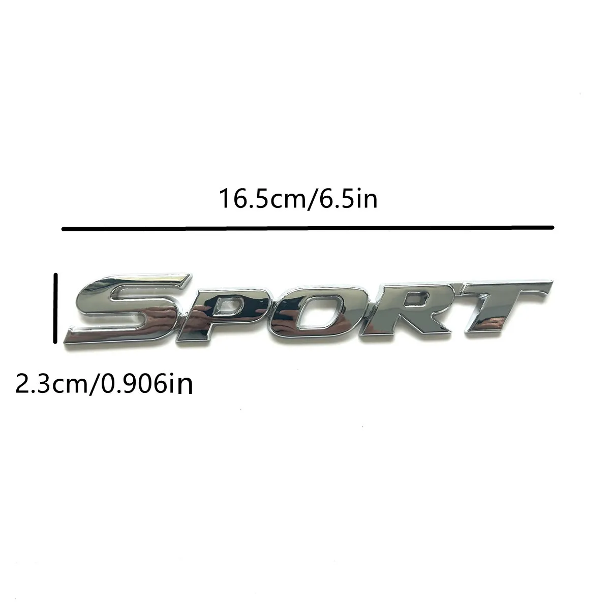 Car 3D Chrome Black Metal Letter Emblem Badge Racing Sport Word Logo Trunk Decal Sticker Auto Styling Car Accessories