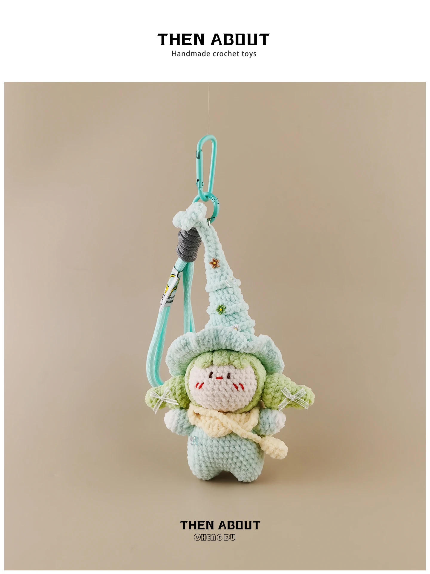 Thenabout Elf Dumpling Doll Pendant Bag Keychain High-End Gift Cartoon Image Character Soft Plush Bag Accessory
