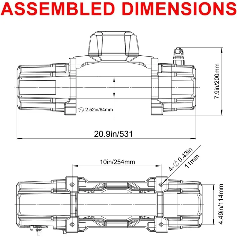 WINCH 12000lb New Waterproof Electric Synthetic Rope Winch 12V with Hawse Fairlead,2 in 1 Infrared Remote Control,Wired Control