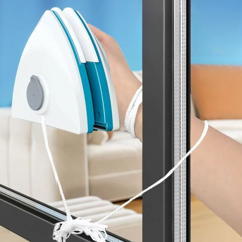 Efficient Electric Window Cleaner for Home and Office, Automatic Water Discharge Double-layer Wiper with Magnetic Glass Tool