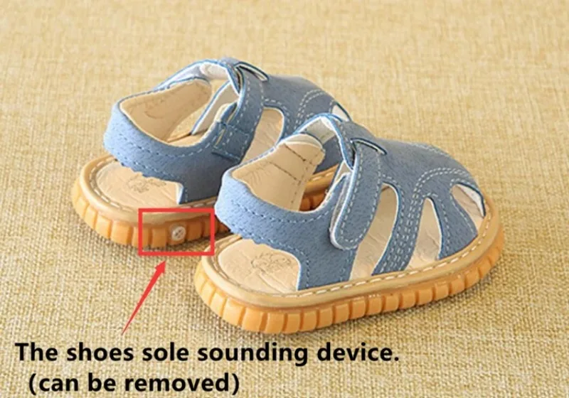 Baby Quietsch-Sandalen für Sommer, Kleinkinder Jungen Mädchen, Niedliche Freizeitschuhe, Rutschfeste Indoor-Lauflernschuhe – Detail 13