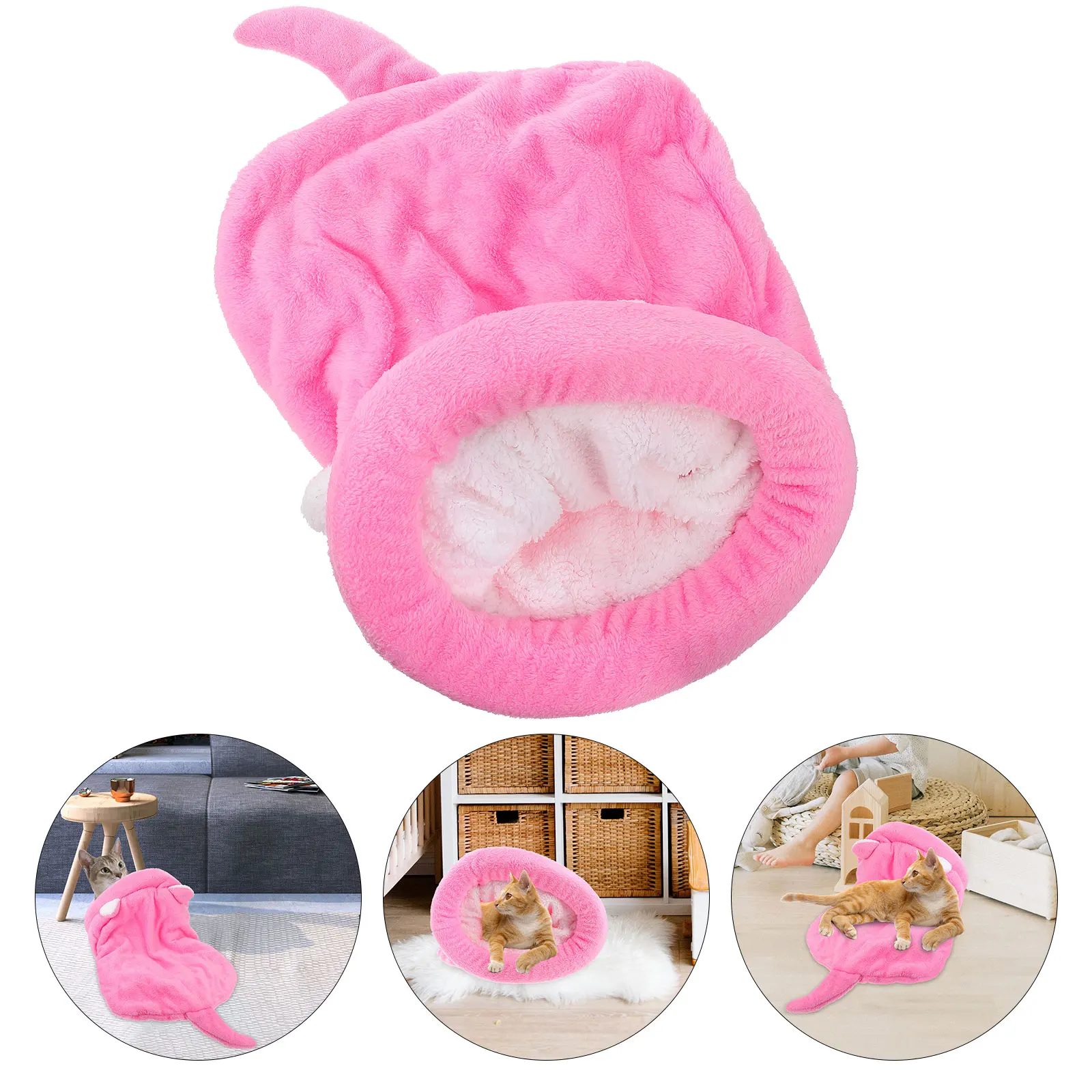 

Pet Warm Nest For Cat Dog Winter Sleeping Bed Home Decorative Small Animal Bed Cozy Cat Nest House Pet Accessory Kitten Sleeping