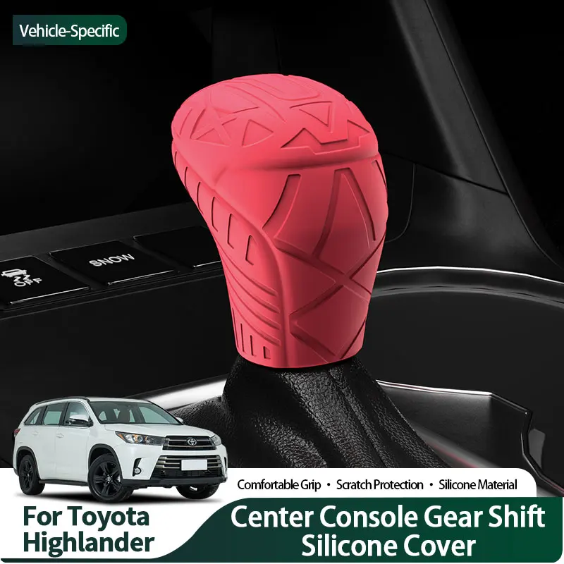 

Made of Silicone For Toyota Highlander (2017-2021) Car Control Gear Shift Knob Boot Cover Trim Sticker Interior Tuning Accessory