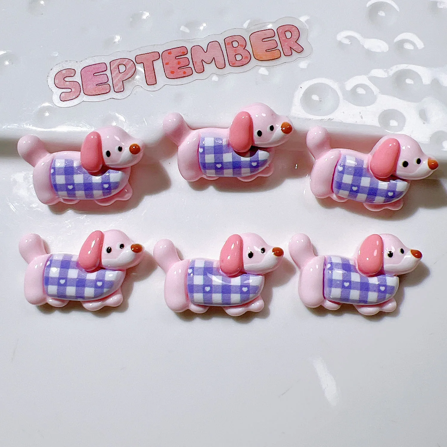 10 Pcs New Lovely Various Cartoon Colorful Puppies Resin Scrapbook Diy Jewellery Hairpin Accessories Decorate
