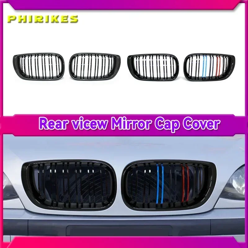 Car Kidney Grill Front Bumper 2 Slat Line Gloss Black Racing Grill for BMW E46 Coupe Cabrio 325Ci 330Ci LCI 2door 2003-2006