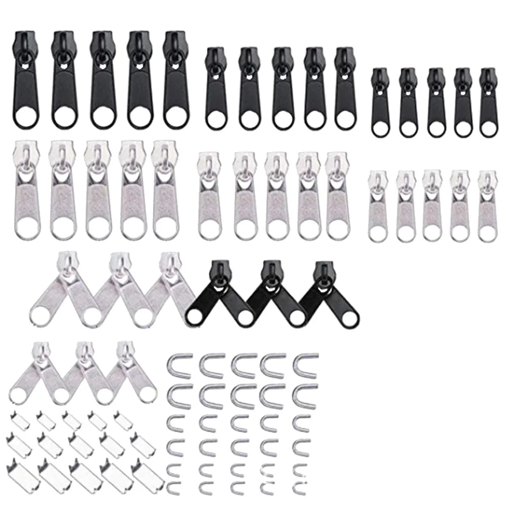 

84pcs Zinc Alloy Head Kit For Luggage Clothing Home Textiles Durable Replacement Handbag Coat Puller Zipper Slider Luggage