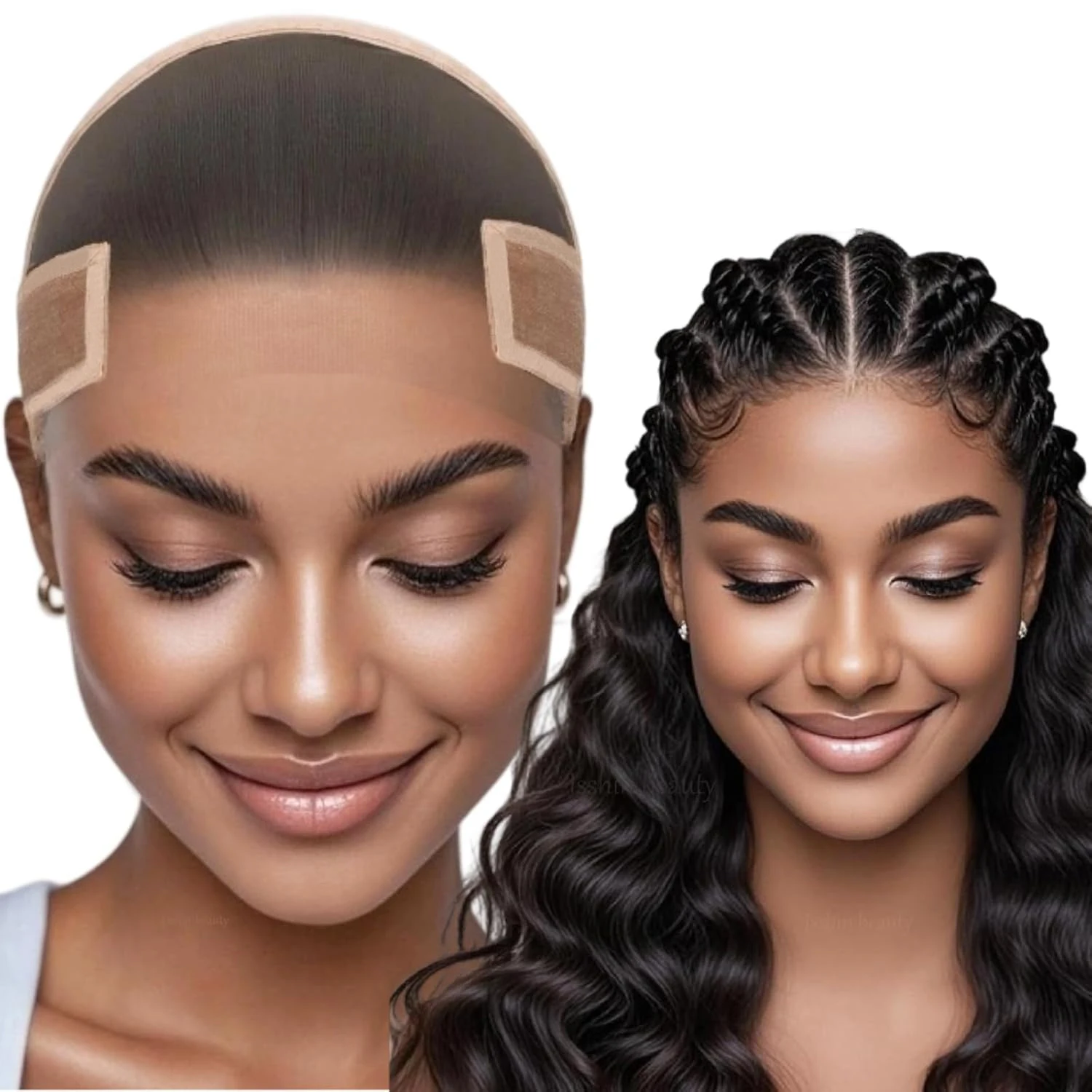 

Lace Wig Grip Cap Women: 4x5/9x6 Transparent Swiss Lace Front - Non-slip Adjustable Wig Gripper for Keeping Wigs In Place