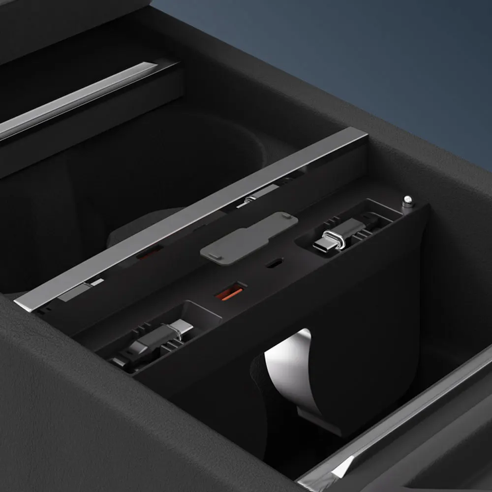 USB-Hub-Ladegerät für Tesla Model Y Juniper 2025-2026 & Model 3 Highland 2024-2026 Mittelkonsolen-Dockingstation Zubehör – Detail 19