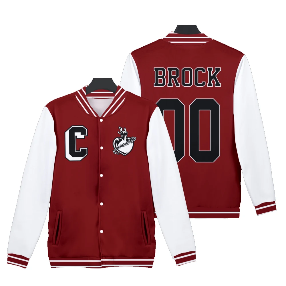 Colby Brock Red Varsity Jacket Long Sleeve Baseball Uniform XPLR Sam and Colby Merch Couples Wear 2022 Casual Style Clothes