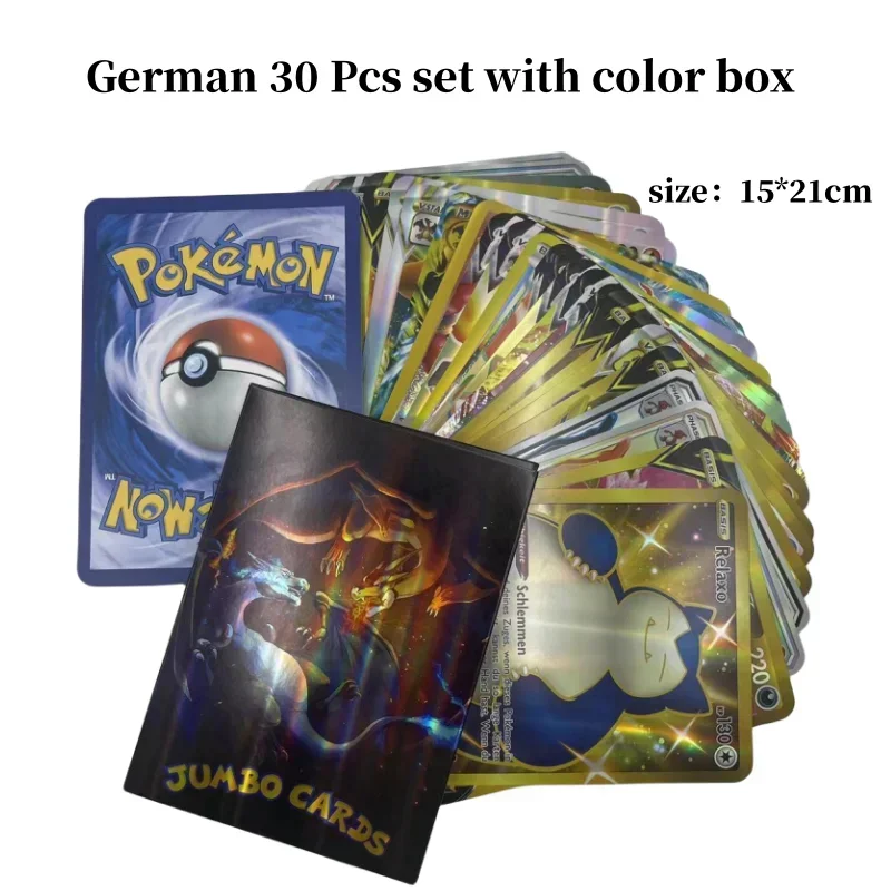 Pokemon Cards Oversized 12.5*17.5cm/15*21cm Shiny Vstar Vmax GX Charizard Arceus Anime Pikachu Kids Collection Birthday Gift