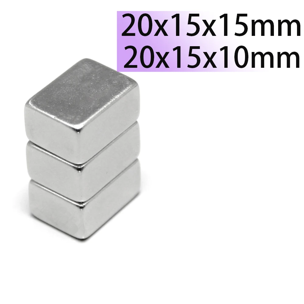 20x15x10 20x15x15 N35 Neodymium Bar Block Strong 20x15 Magnets Search Magnetic Bar Ndfeb Square Motor Generator DIY dropshipping