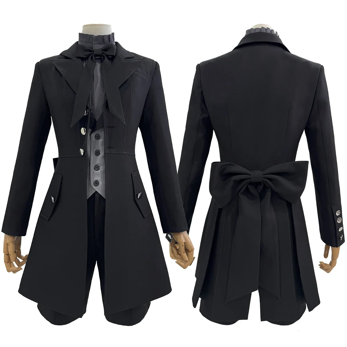 

Cosplay Black Butler Anime Ciel Phantomhive Cosplay Costume Black Coat Shorts Shirt Vest Animation Convention Halloween Christma