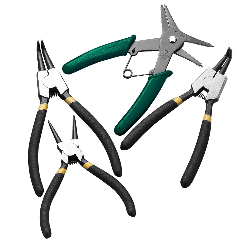 Heavy Duty Industrial Circlip Pliers Set, High Carbon Steel Forged Snap Ring Pliers for Internal & External Retaining Rings Tool