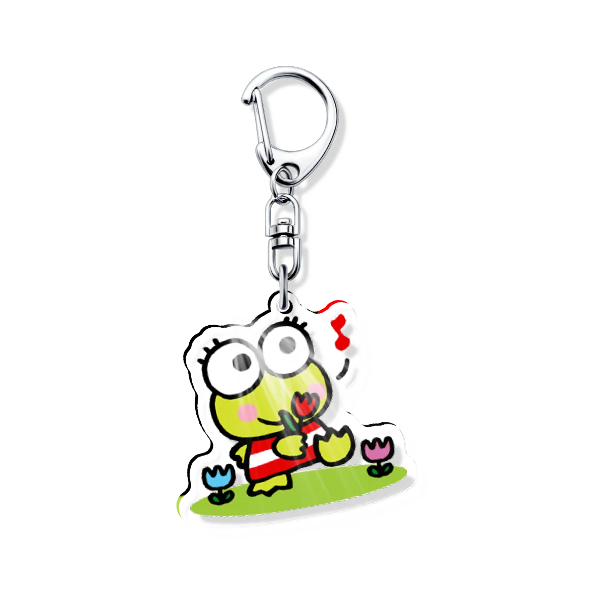 Kerokero Keroppi Acrylic Keychain Jewelry Campus Related Products Cultural Creativity Friend Gift Bag Charms Souvenir Chaveiros