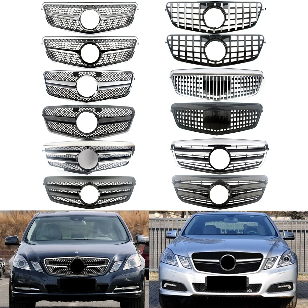 Car Front Racing Billet Upper Sport Facelift Grill For Mercedes-Benz E-Class W212 2009 2010 2011 2012 2013 AMG Diamond 4 Doors