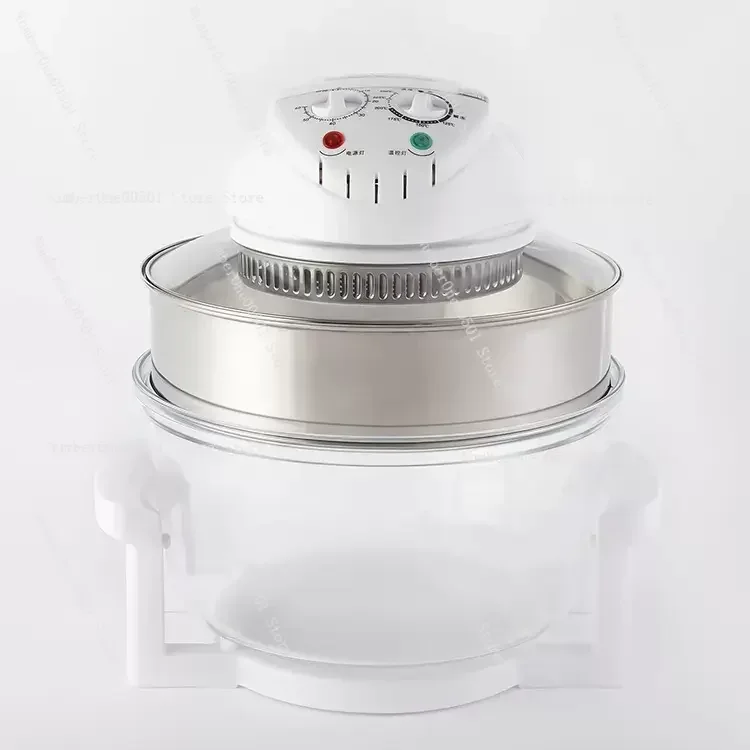 110V Glass Visual Large Capacity Multifunctional Air Fryer Convection Oven Halogen Oven Electric Oven