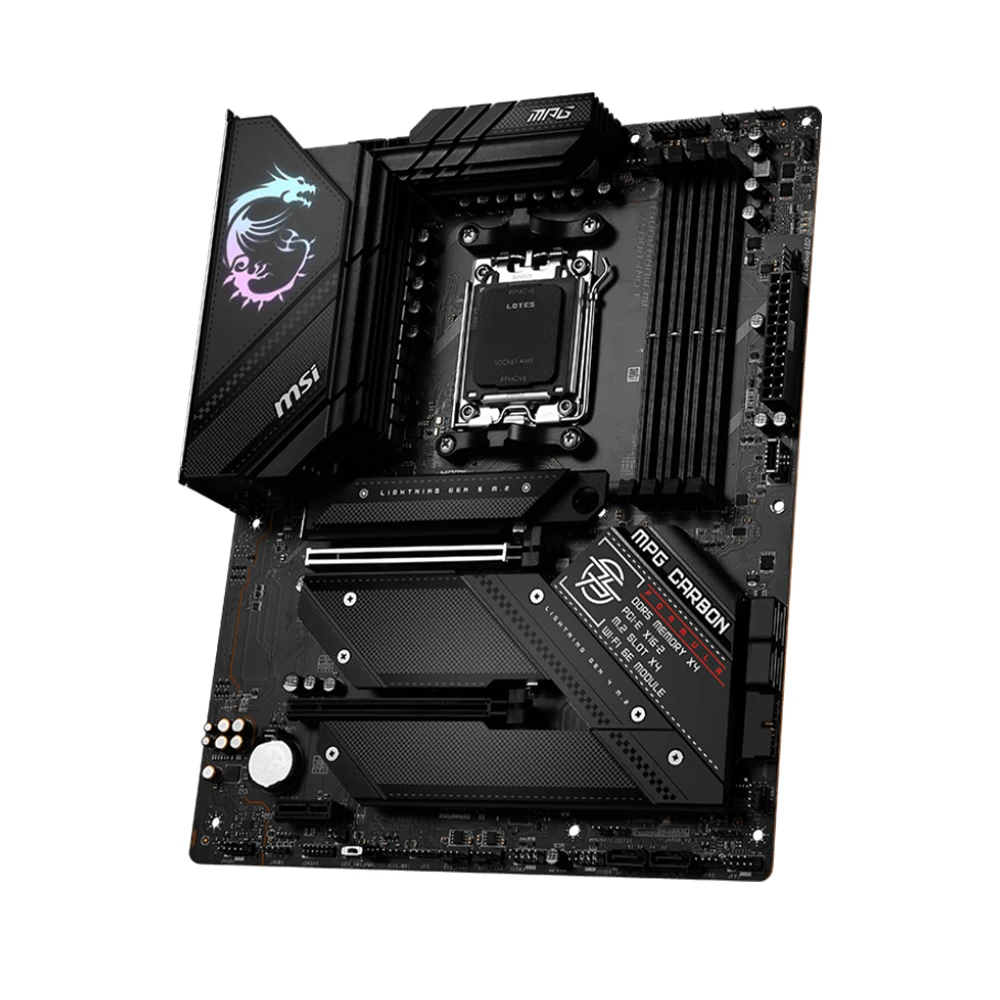 MSI MPG B650 CARBON WIFI Motherboard AM5 Socket Support 7900X 7800X3D 7600 CPU 4xDDR5 7800MHz 256GB HDMI 4xM.2 NVME PCIe 5.0