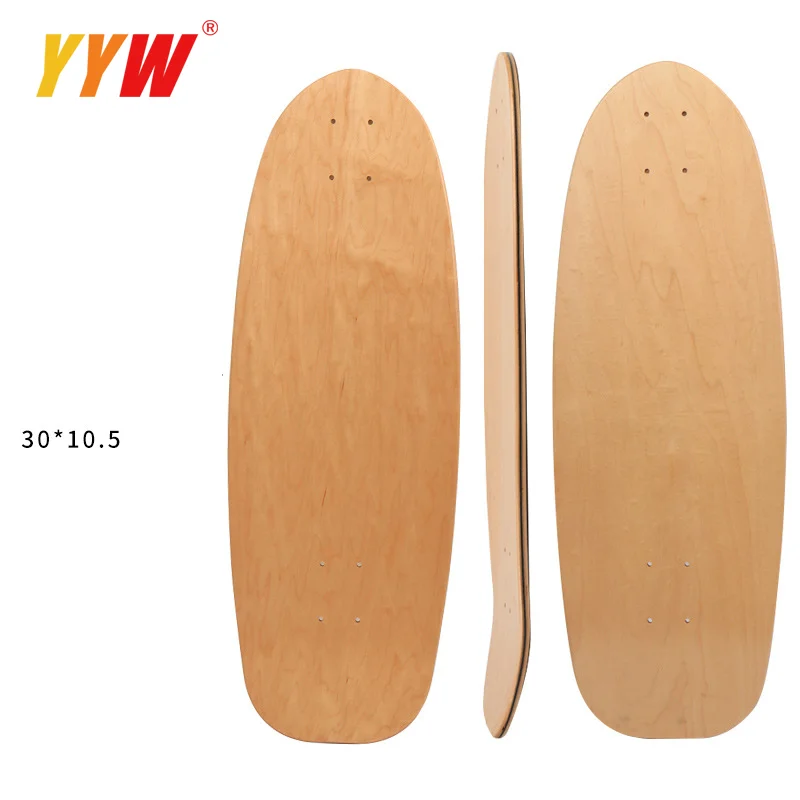 

30 Inch Maple Skateboard Deck Double Rocker Mini Cruiser Dance Skateboards Natural Maple Wood Skate Board High Elasticity