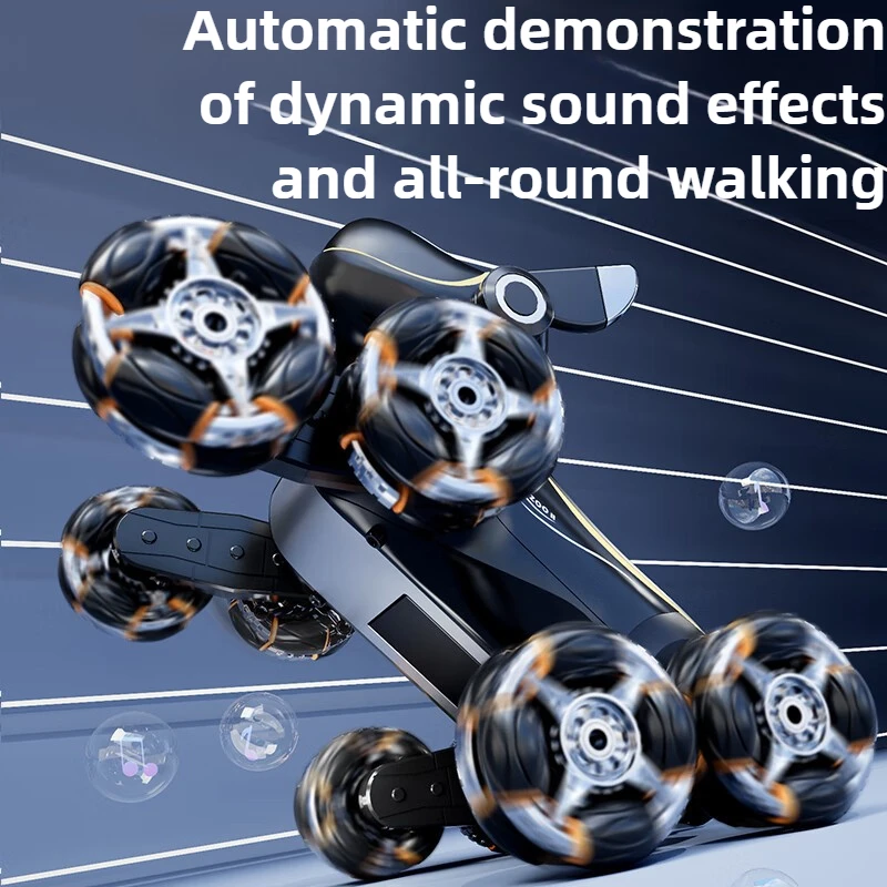 クールなアイテム 面白いギフト-インテリジェントRCロボット犬、リモコンカーおもちゃ、かわいい8輪ジェスチャーデュアルセンシングRCカー、子供向けおもちゃ