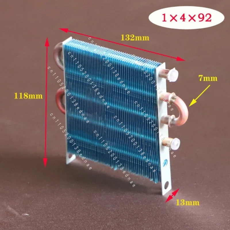 Miniature Condenser Mini Air-cooled Radiator Copper Tube Aluminum Fin Type Refrigera Evaporator Refrigerator Water-cooled Row