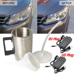 Renovation Car Headlight Lens Restoration Repair Kit Polishing Cleaner Cleaning Tool Fumigation Heating Cup Agent Scratch Remove