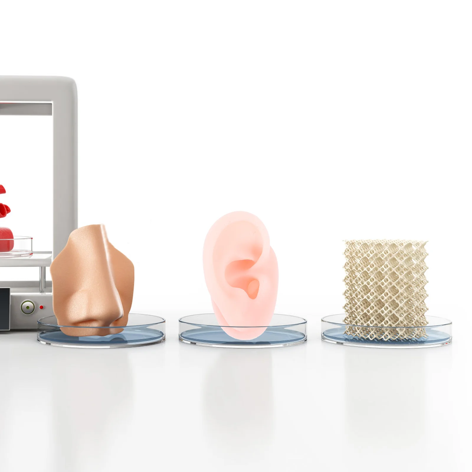 Artificial Ear Mold Fake Silicone Jewelry Model Piercing Kit Earphone Silica Gel Practice Tool