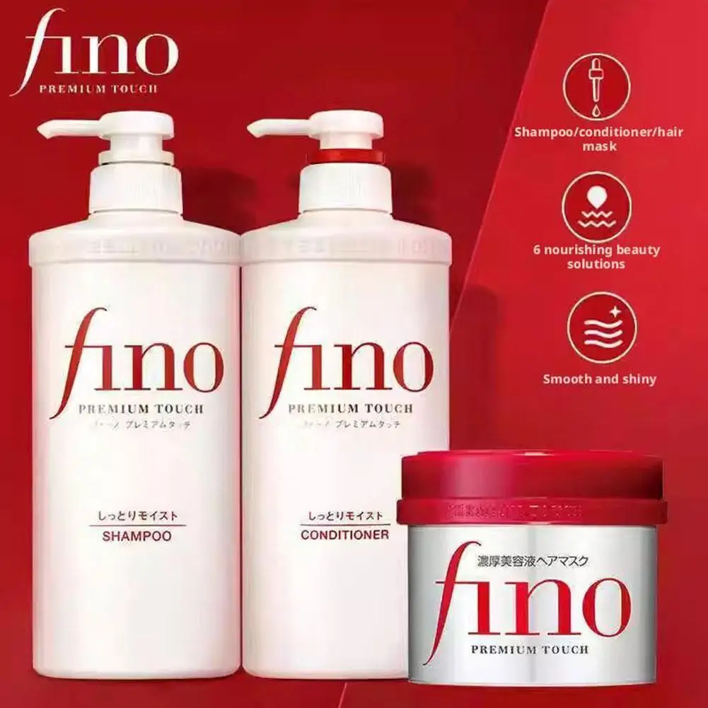 Japanese Fino Moisturizing Shampoo  Deep Repair Damaged Hair Oil Control Volumizing Improve Frizz Repair Split Ends