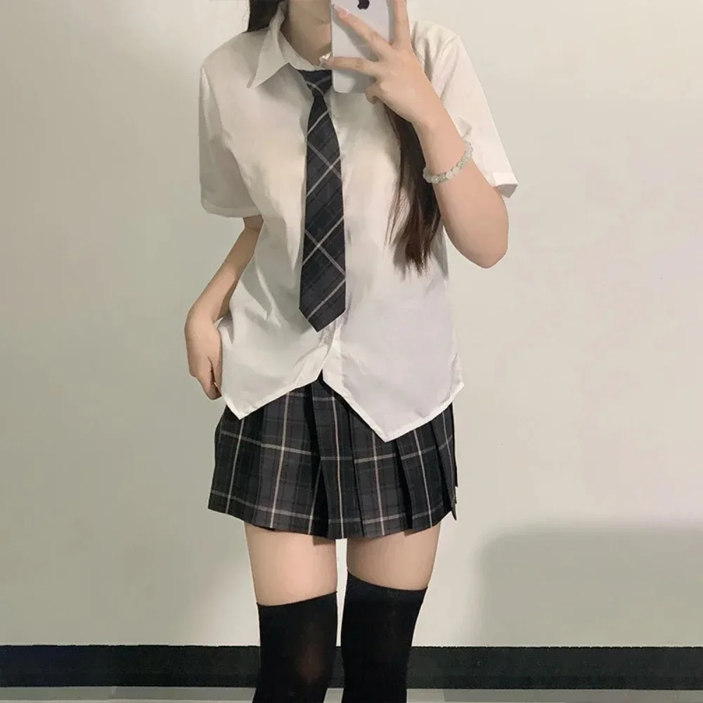 Conjuntos de blazer longos japoneses para meninas, saia plissada, gravata de marinheiro JK, trajes cosplay anime, uniformes escolares para mulheres, multicolor, outono e inverno