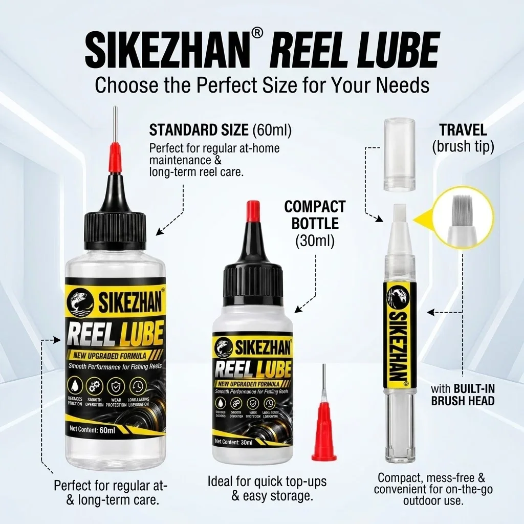 Fishing Reel Synthetic Oil Lubricant Needle Tip Dispenser Smooth Bearing Gear Lube Rust Protection Fishing Maintenance Tackle gallery 1