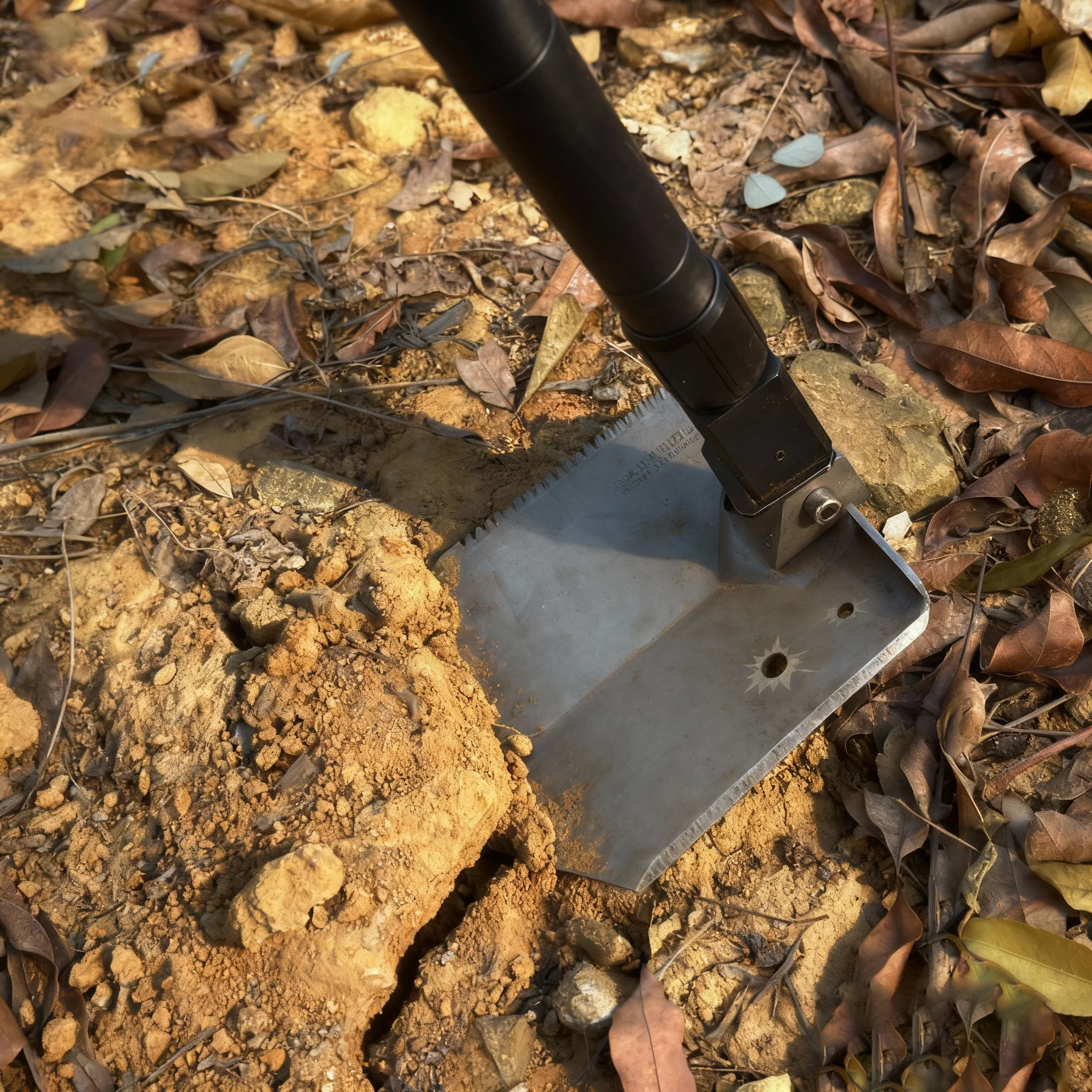 Multifunctional Folding Military Shovel - Manganese Steel Material, Multi-Purpose, Suitable for Camping, Hunting and Emergency