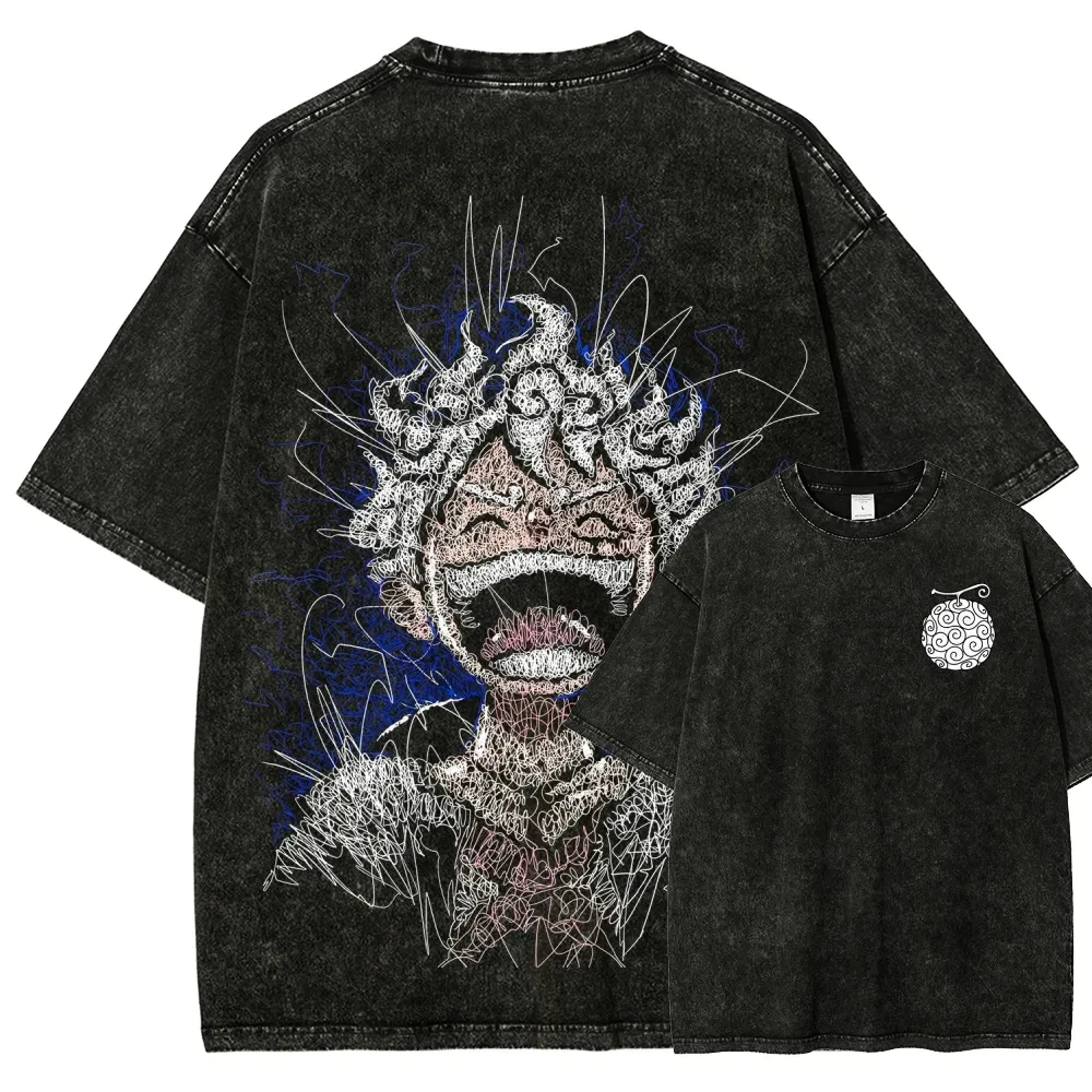 

Dandadan Ayase Momo Okarun Vintage Washed Cotton T Shirt Men Women 2026 Summer Oversized Streetwear Short Sleeve Anime