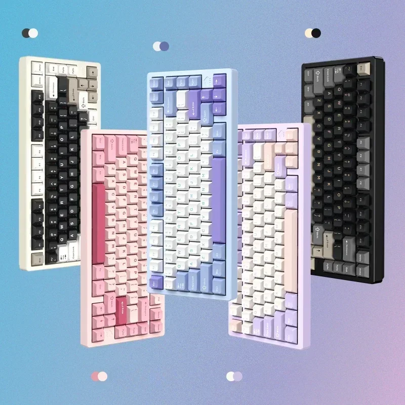 Imagem -03 - Wob Rainy75 Teclado Mecânico sem Fio de Três Modos Liga de Alumínio Rgb Personalizado Hot Swap Teclado Junta Acessórios de Jogo Presente