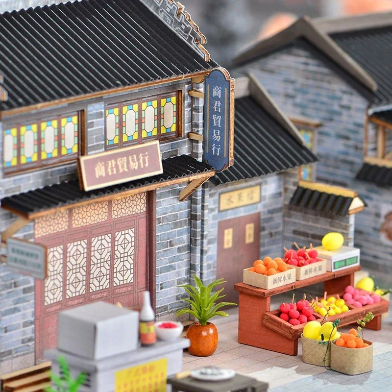 

DIY Fruit Store Casa Mniature Building Наборы деревянных кукольных домиков