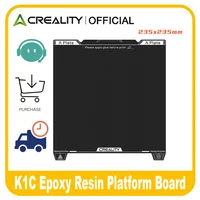 Placa de construcción Creality oficial K1C/K1 SE, superficie de resina epoxi de 235x235mm, placa de cama de acero con resorte Flexible magnética para K1C,K1 SE
