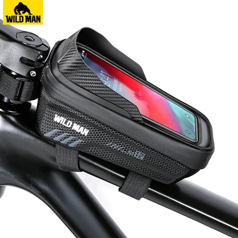 

Front Bicycle Frame Bag Waterproof Cycling Bag Touch Screen Phone Cases 6.8" Hard Shell Bike Bag Mtb Accessories