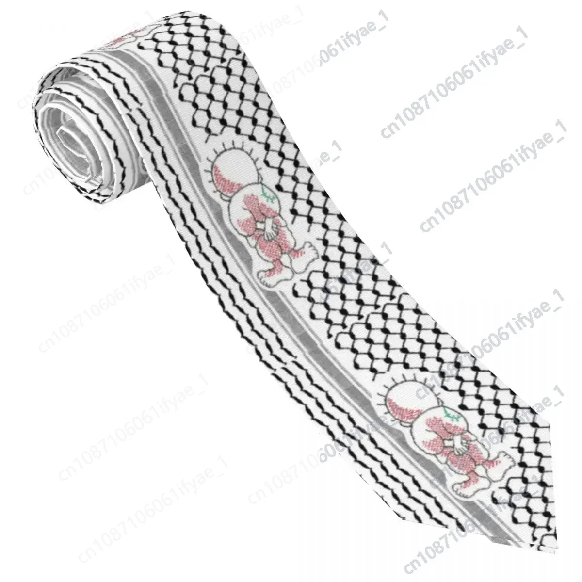 

Palestinian Tatreez Tie Keffiyeh Cosplay Party Neck Ties Cool Fashion Neck Tie For Men DIY Collar Tie Necktie Birthday Present