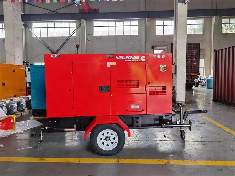 New trailer type 80kva dies el generator set with uk engine 1104A-44TG2 64kw 72kw  90kva   