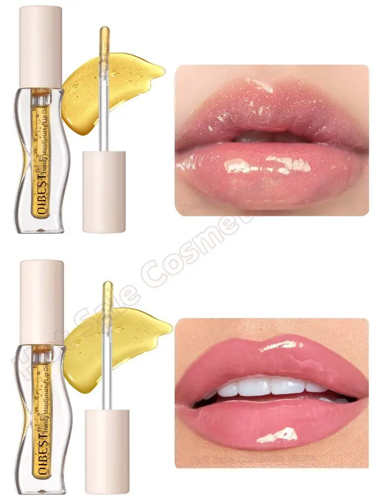 Honey Lip Oil Moisturizing Liquid Repair Lip Dryness Cracking Peeling Lipstick Color Lip Serum Long Lasting Nourishing Lip Care