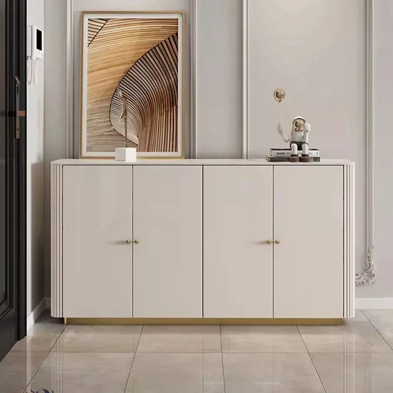 Modern simple wooden locker countertop shoe rack living room furniture household