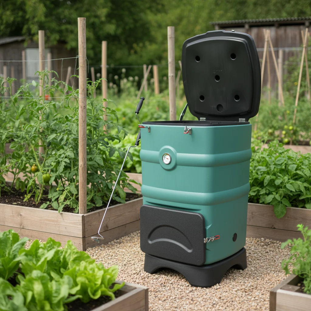 Hot Selling Outdoor Composting Outdoor Organic Plastic Garden Compost Bin 110L Smart Recycling Compost Kitchen Bin