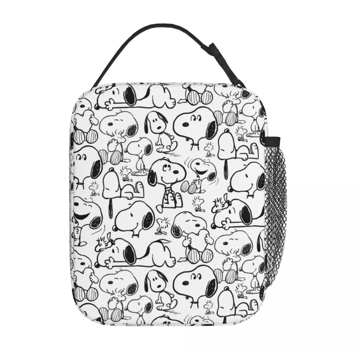 Snoopy Smile Cute Cartoon Insulated Lunch Bags Leakproof Lunch Container Cooler Bag Lunch Box Tote School Outdoor Men Women