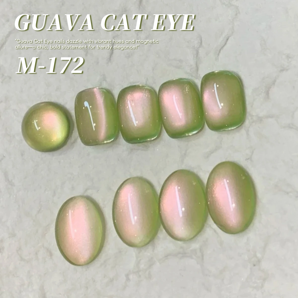 1PC 15ml Guava Cat Eye Gel Nail Polish, UV LED Curing, Long-Acting Fast Drying Nail Art Gel - Ideal Gift for Women