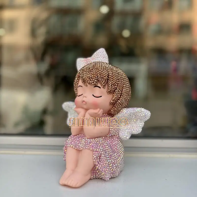 DIY Diamond Painting Blessing Girl Angel Piggy Bank Birthday Gift For Kids Creative Home Decor Handcraft Art Coin Deposit Jar