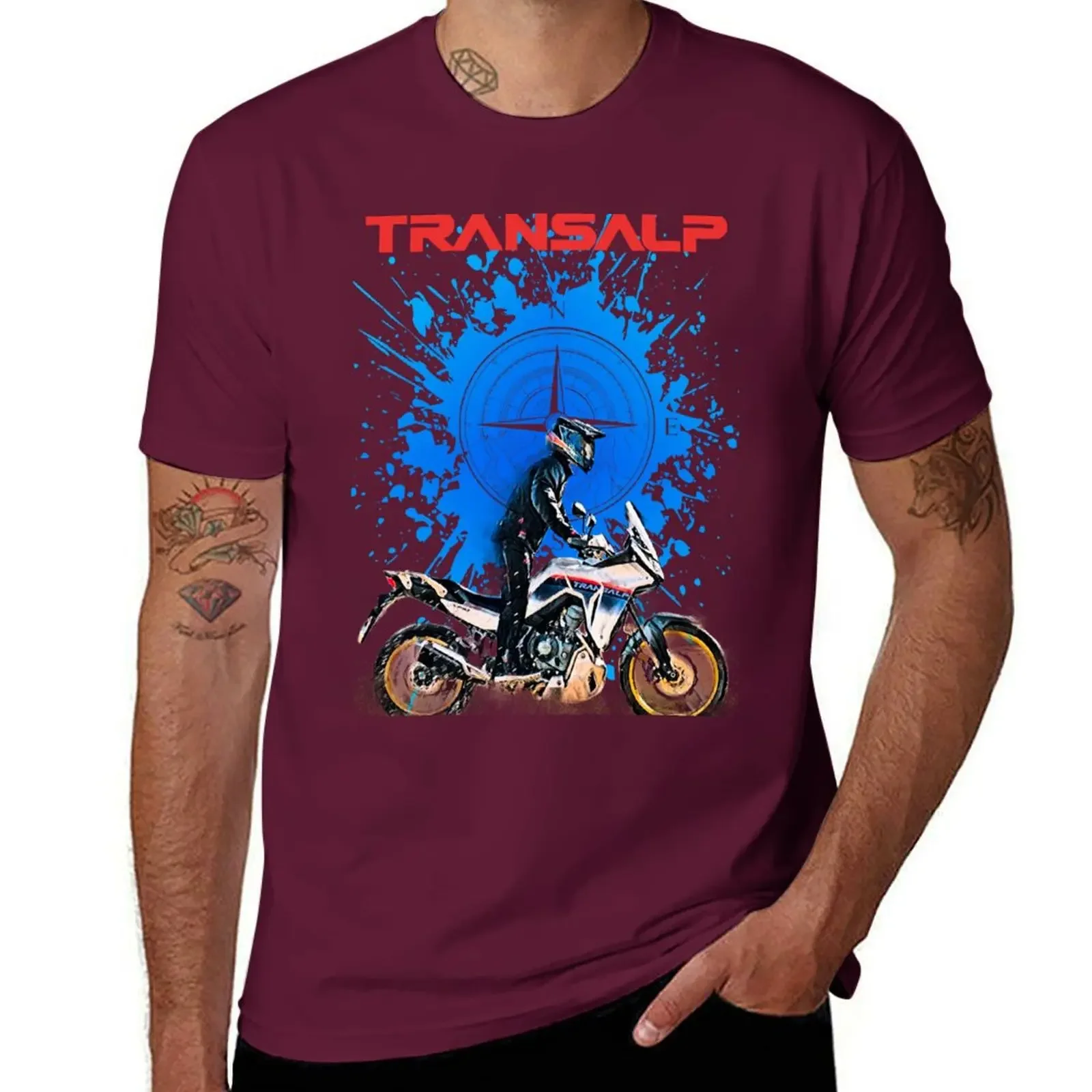 Customizeds Graphics Men's Clothing XL 750 Transalp 2024 T-Shirt Men Clothing Harajuku Oversized Graphic Funny Summer Tops Tees