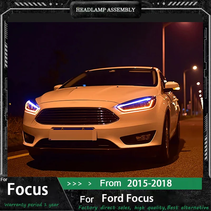 

Car Styling for Ford Focus 3 LED Headlights 2015-2018 Focus LED Headlight DRL Bi Xenon Lens High Low Beam Parking Fog Lamp